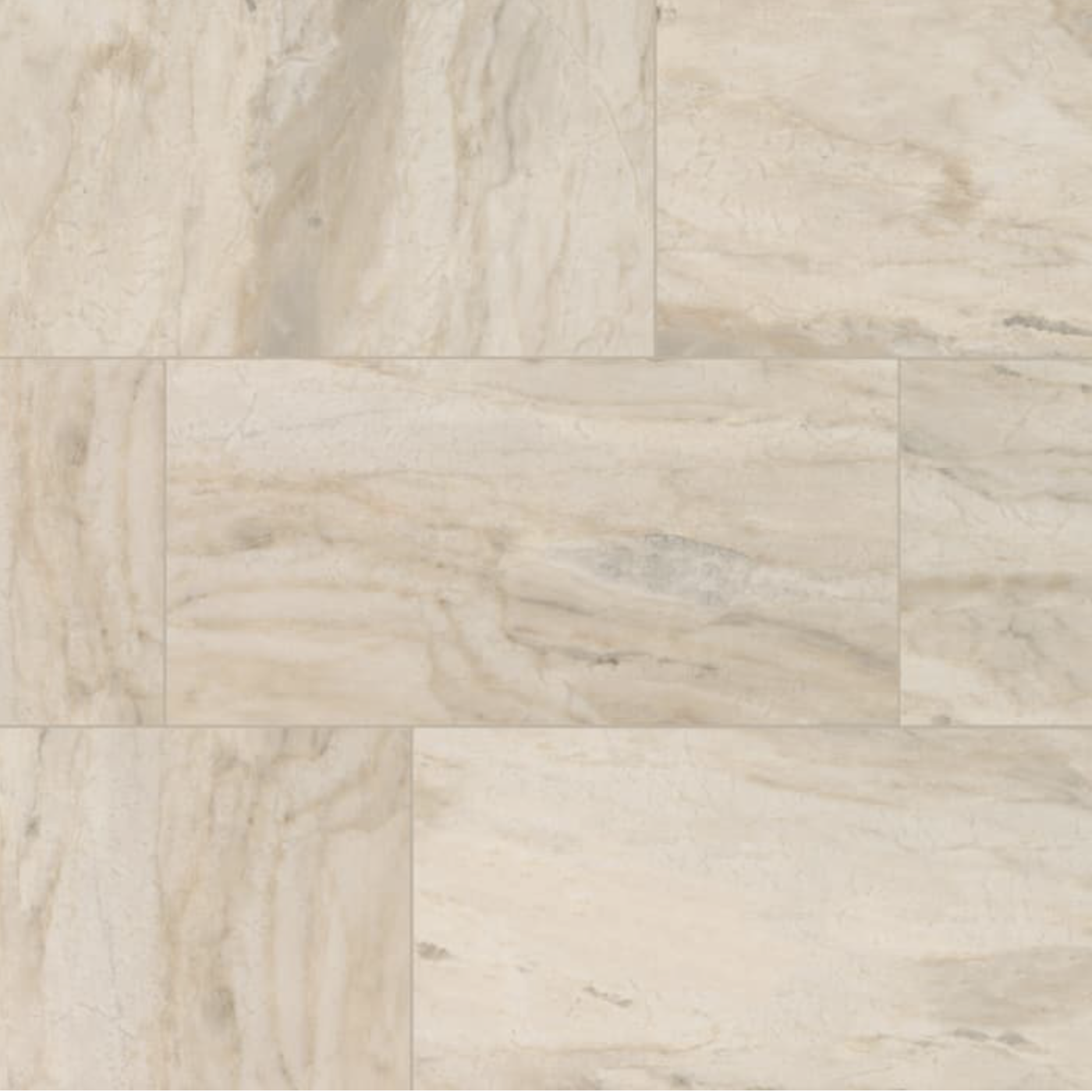 Large-format marble-look floor tile installed by Tile By Nic